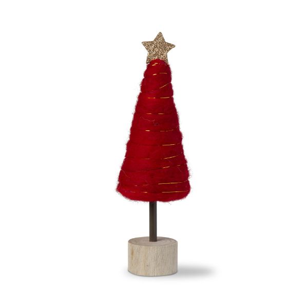 Red Wool Christmas Tree