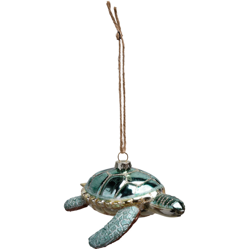 Sea Turtle Glass Ornament