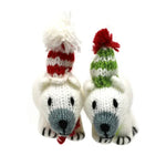 Knitted Polar Bear Ornament