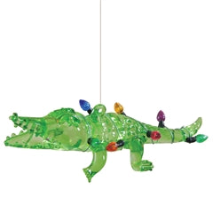 Alligator Glass Ornament