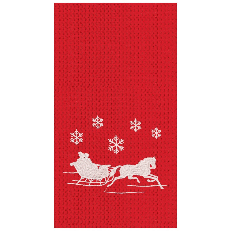 Sleigh Ride Red Towel