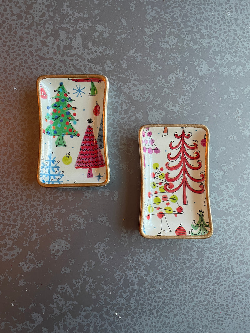 Festive Trees Jewelry Tray