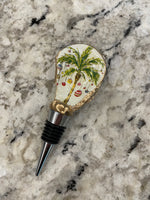 Palm Tree Oyster Shell Wine Stopper