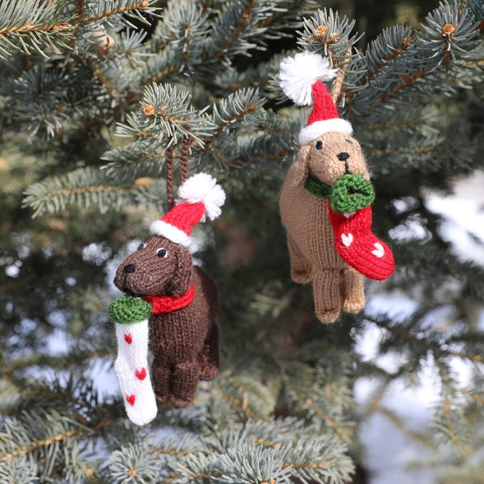 Knitted Dog Ornament