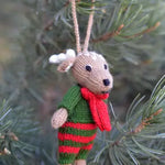 Knitted Reindeer Ornament