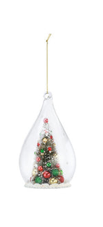 Cloche Christmas Tree Glass Ornament, Assorted Styles