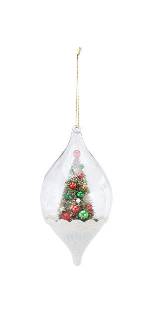 Cloche Christmas Tree Glass Ornament, Assorted Styles