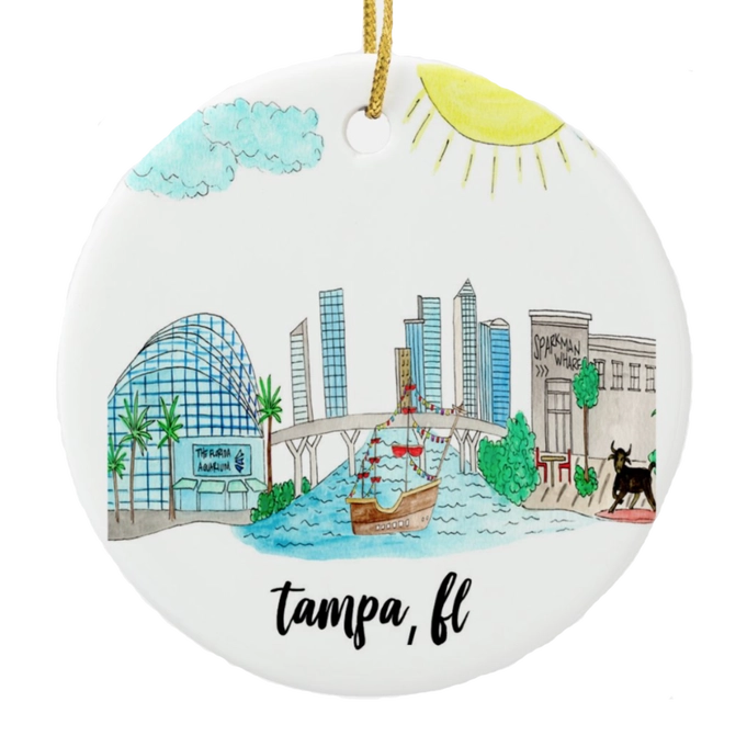 Tampa Porcelain Ornament