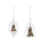 Cloche Christmas Tree Glass Ornament, Assorted Styles