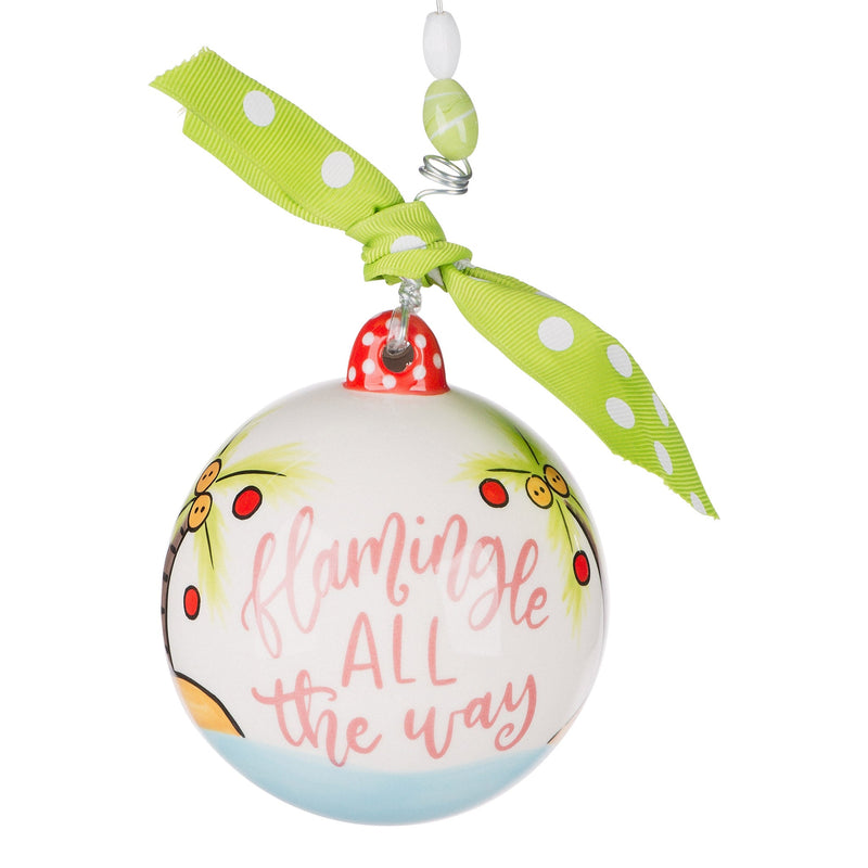 "Flamingle All the Way" Ceramic Ornament