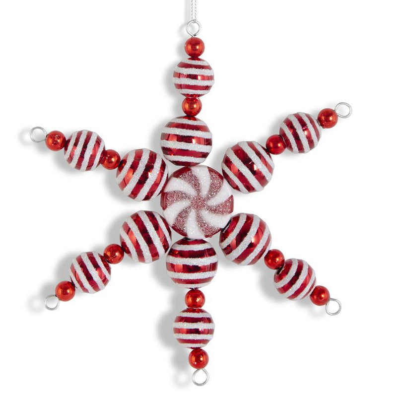 Peppermint Candy Snowflake Ornament