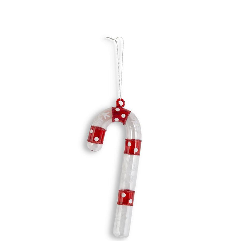 Candy Cane Glass Ornament