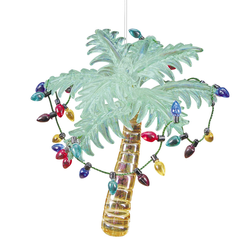 Palm Tree Glass Ornament