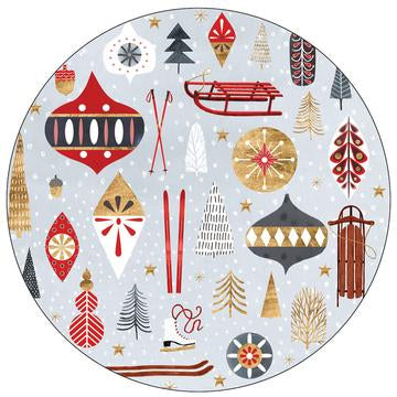 Alpine Scene Coaster Set, Set of 4