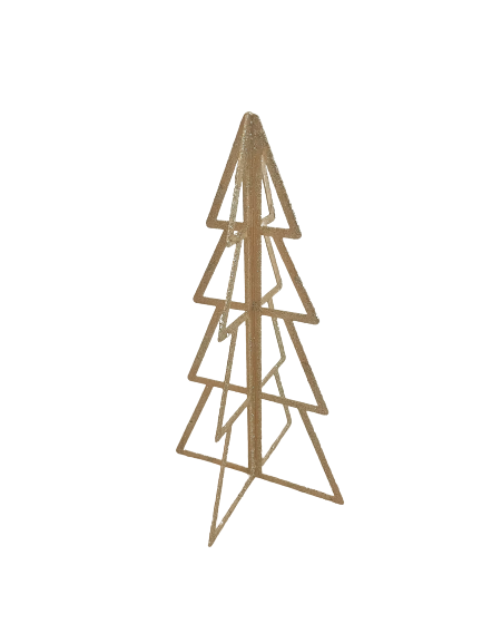 Gold Glittered Metal Tabletop Tree