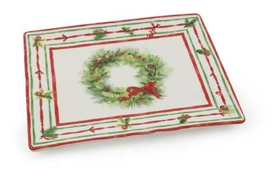 Merry Christmas Vintage Style Platter