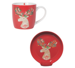 Reindeer Mug and Spoon Rest Set, Set of 2