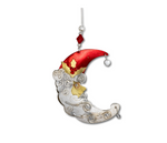 Santa Moon Metal Ornament