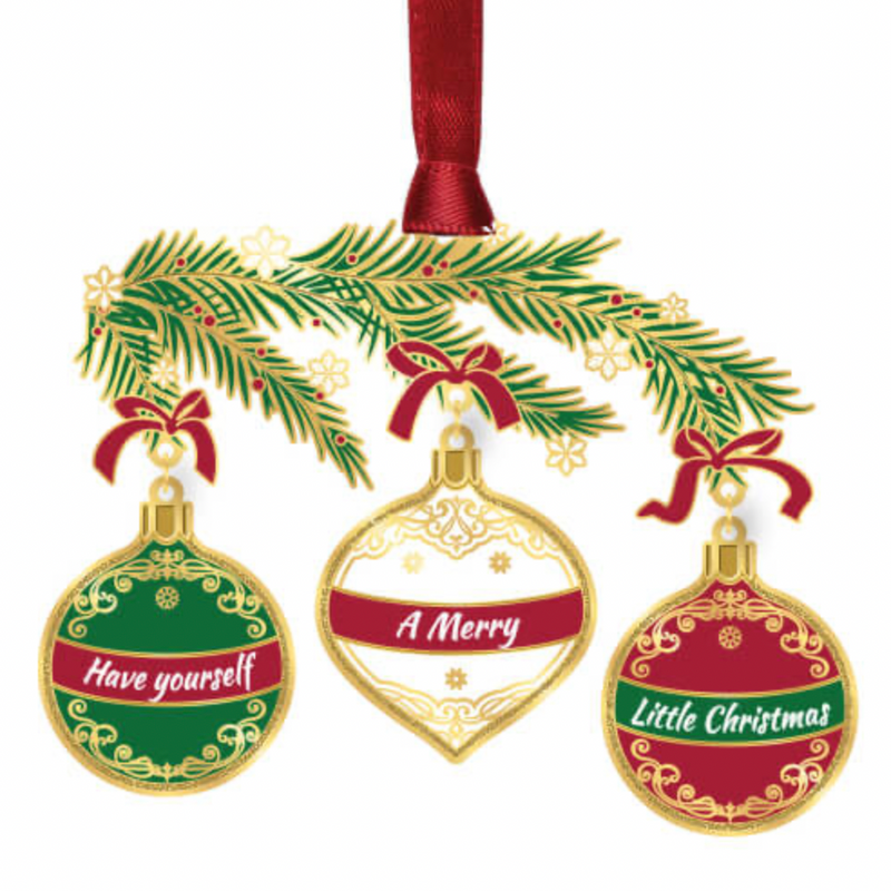 "Have Yourself a Merry Little Christmas" Brass Ornament