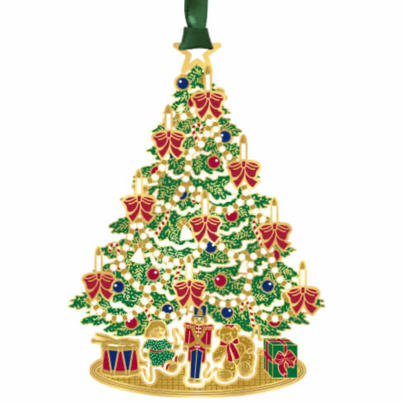 Christmas Tree Brass Ornament