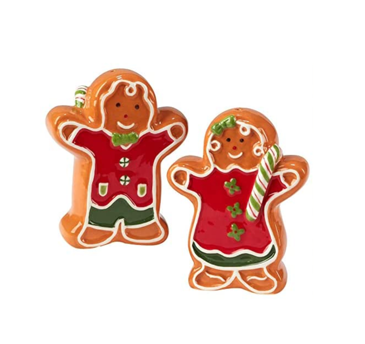 Potter's Studio Gift Boxed Gingerbread Figurine Salt and Pepper Shaker Set