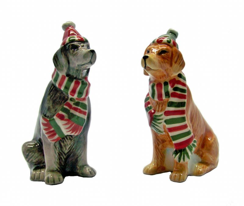 Winter Dogs Salt & Pepper Shaker Set