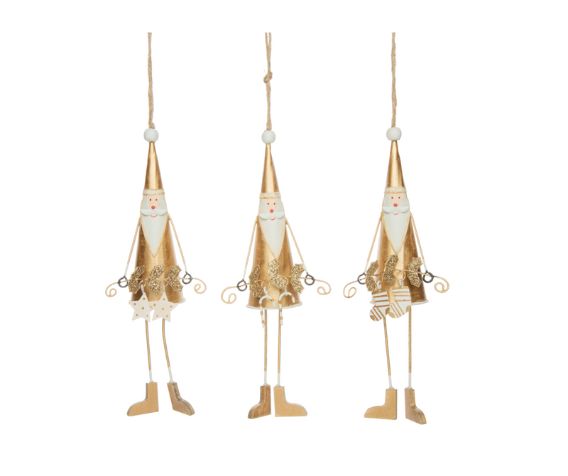 Dangling Legs Santa Ornaments, Assorted Styles