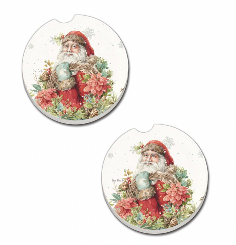 Santa Car Coaster Set, Set of 2