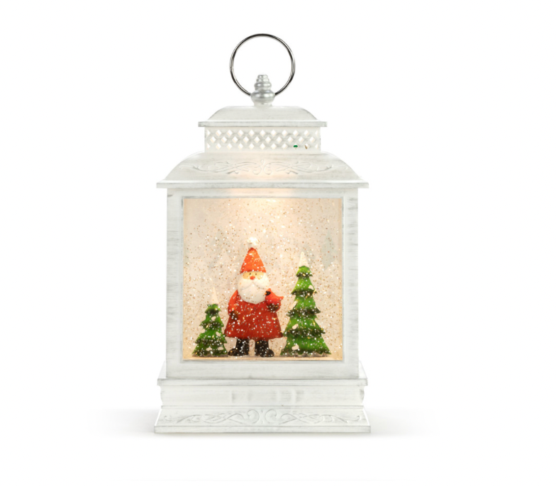 Lighted Musical Santa Lantern