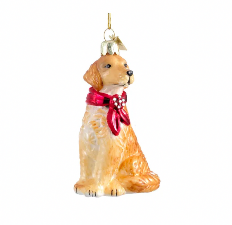 Golden Retriever Glass Ornament