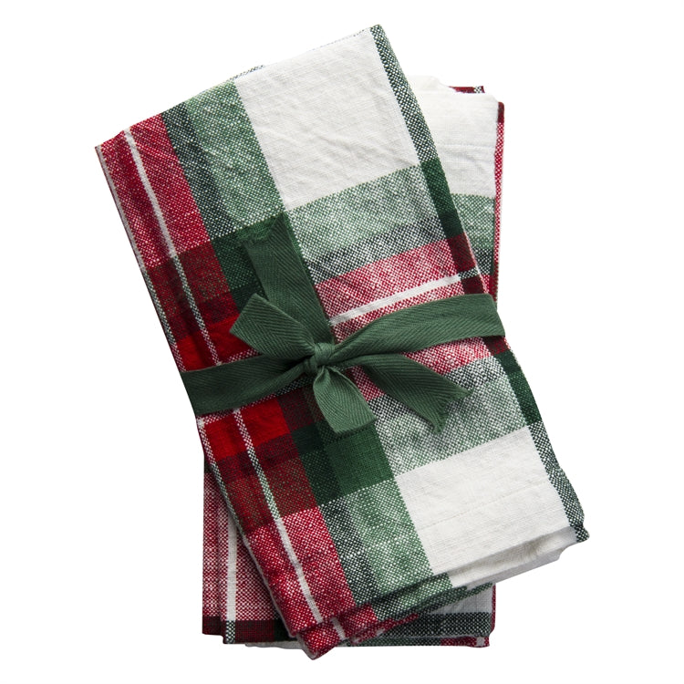 Christmas Plaid Napkin Set, Set of 4